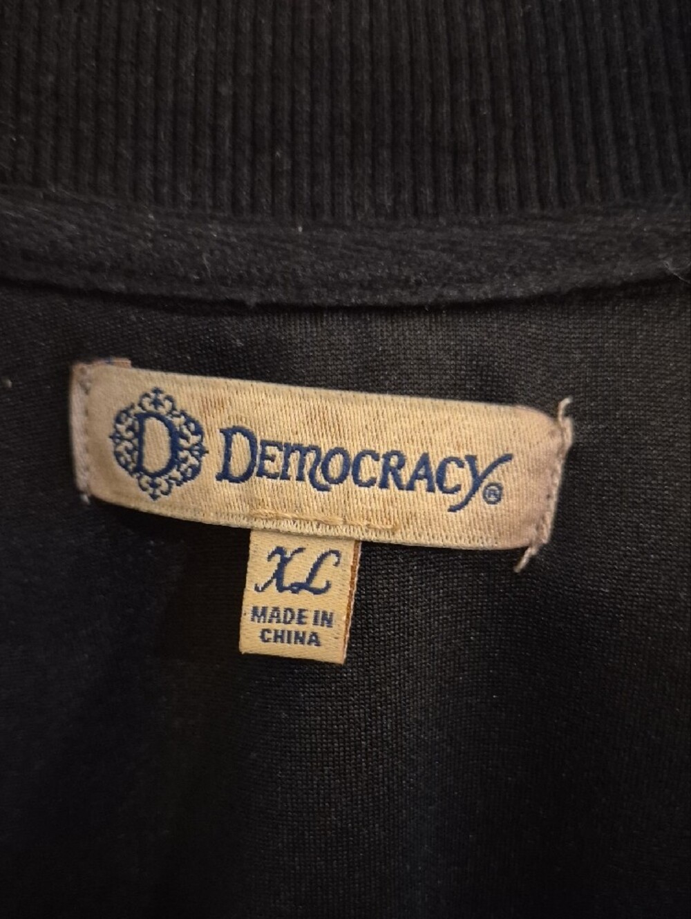 Democracy Black Bomber Jacket with Pink & Cream Rose Embroidery - Picture 2 of 4